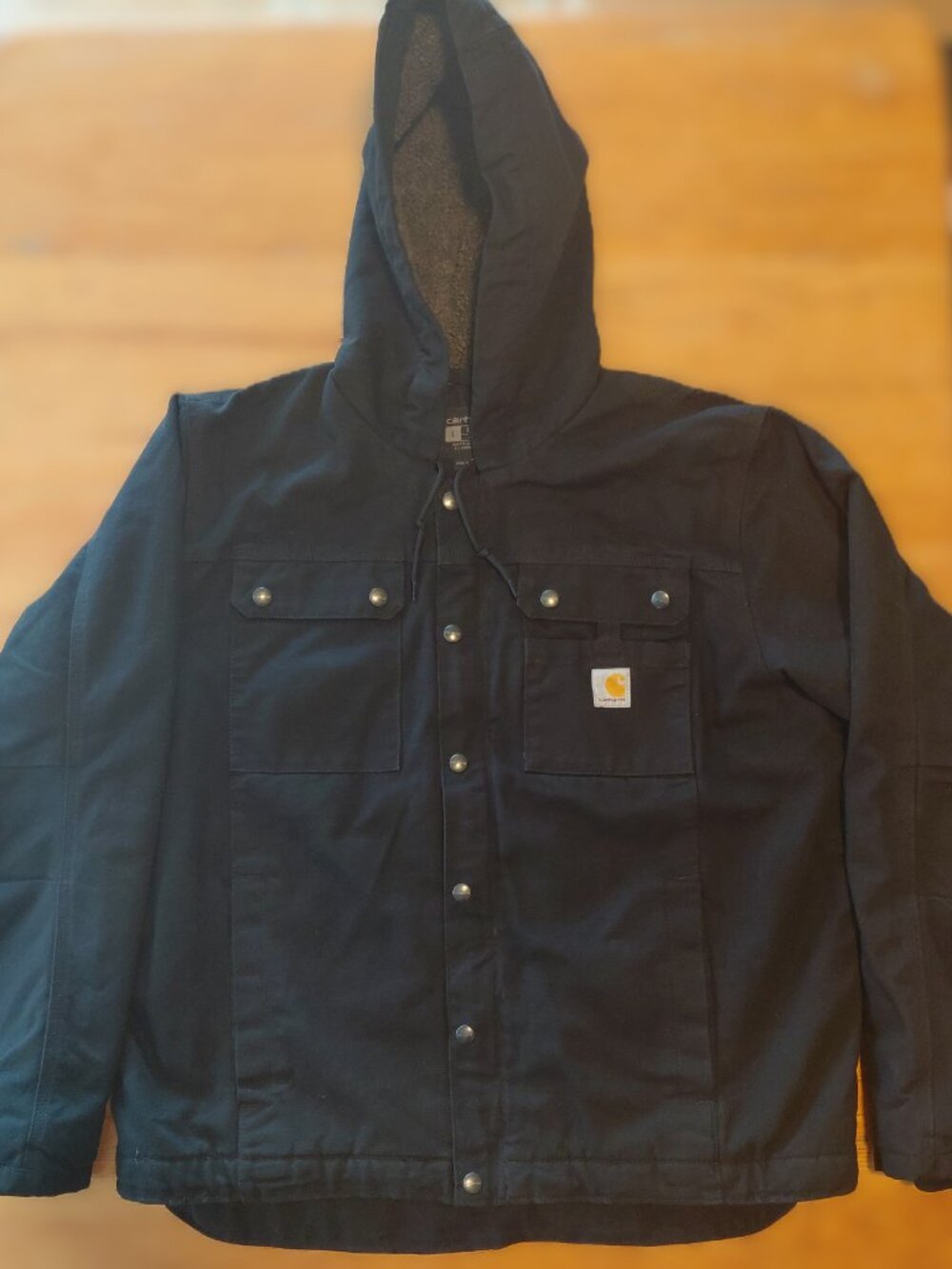 Carhartt Mens Bartlett Sherpa Lined jacket Large Black NWOT